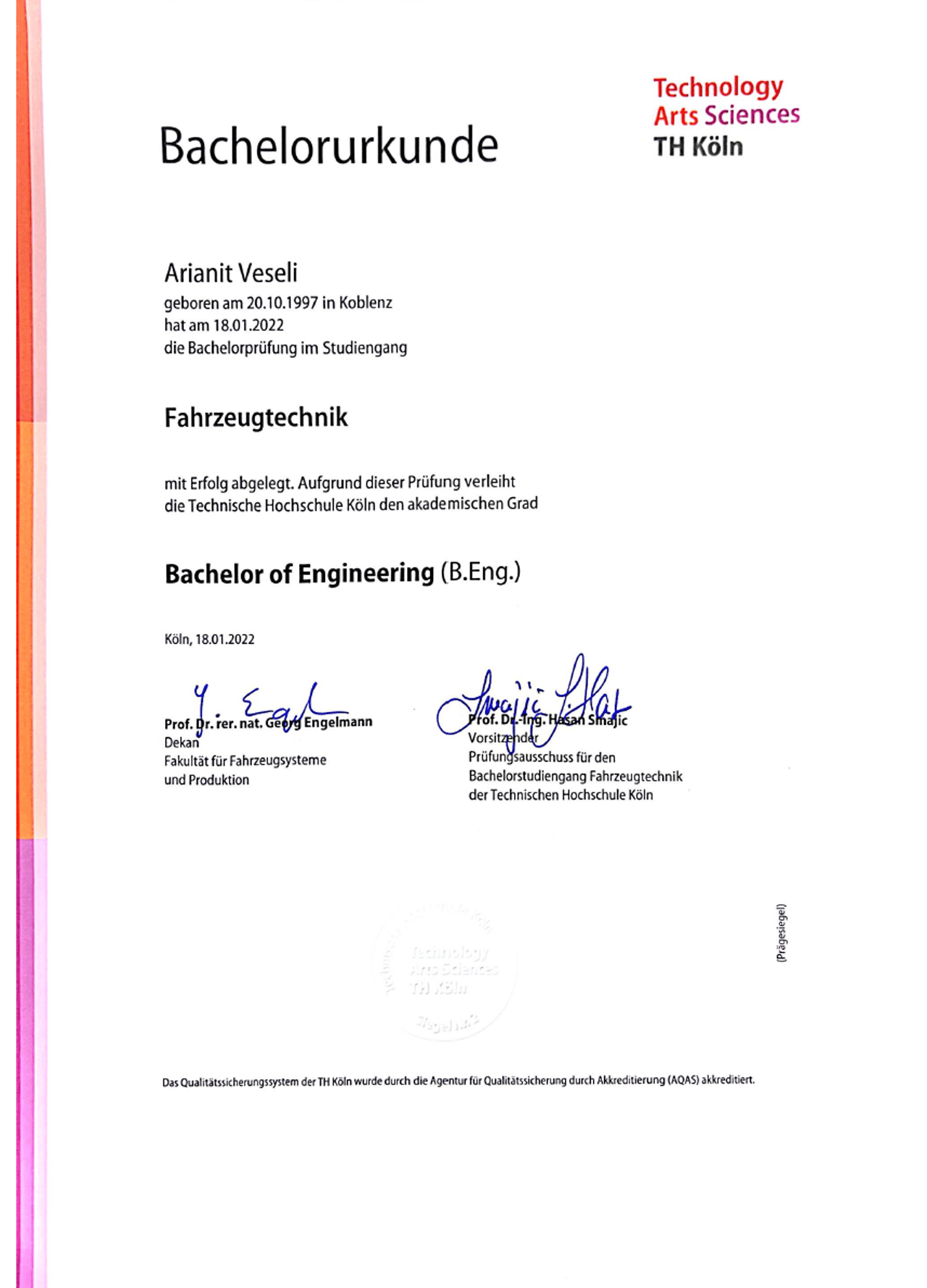 B.Eng. Fahrzeugtechnik