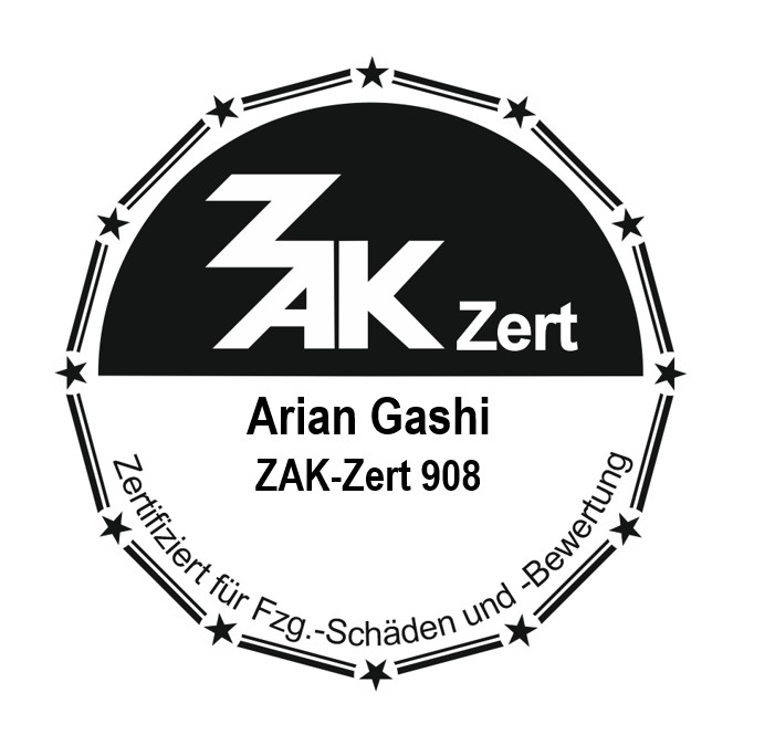 ZAK-Zert Stempel – Arian Gashi, Nr. 908